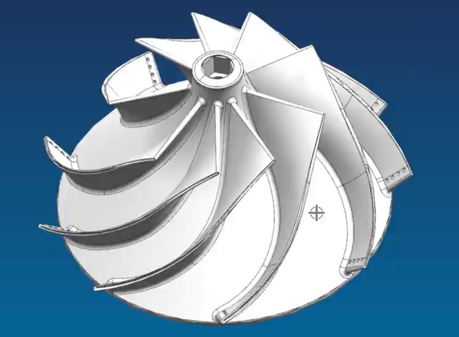 加工中心這套葉輪模具如何設(shè)計？如何脫模？